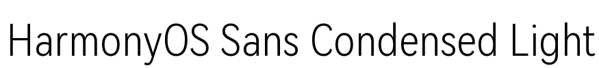 HarmonyOS Sans Condensed Light 字体预览图
