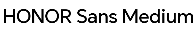 HONOR Sans Medium 字体预览图