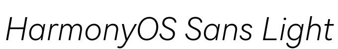 HarmonyOS Sans Light 字体预览图
