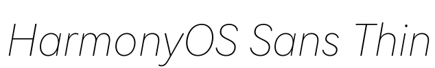 HarmonyOS Sans Thin 字体预览图