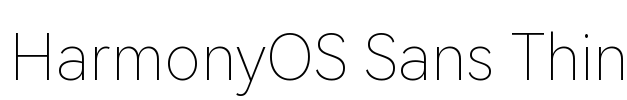 HarmonyOS Sans Thin 字体预览图