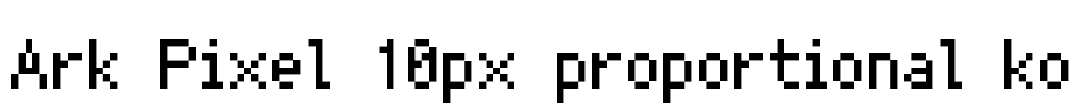 Ark Pixel 10px proportional ko 字体预览图