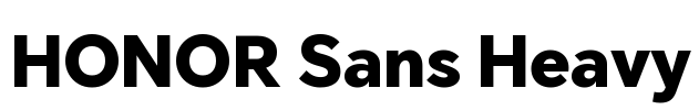 HONOR Sans Heavy 字体预览图