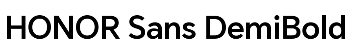 HONOR Sans DemiBold 字体预览图